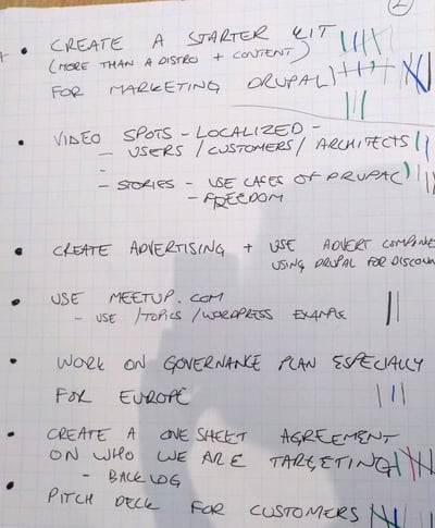 Brainstorm Notes from Drupal Europe Roundtable