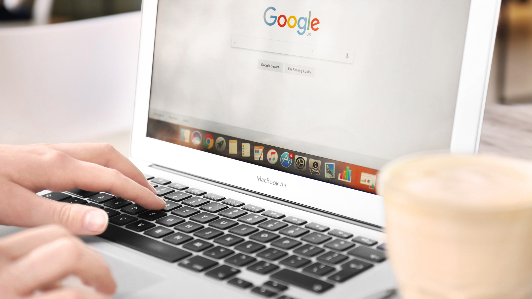 Google search on laptop