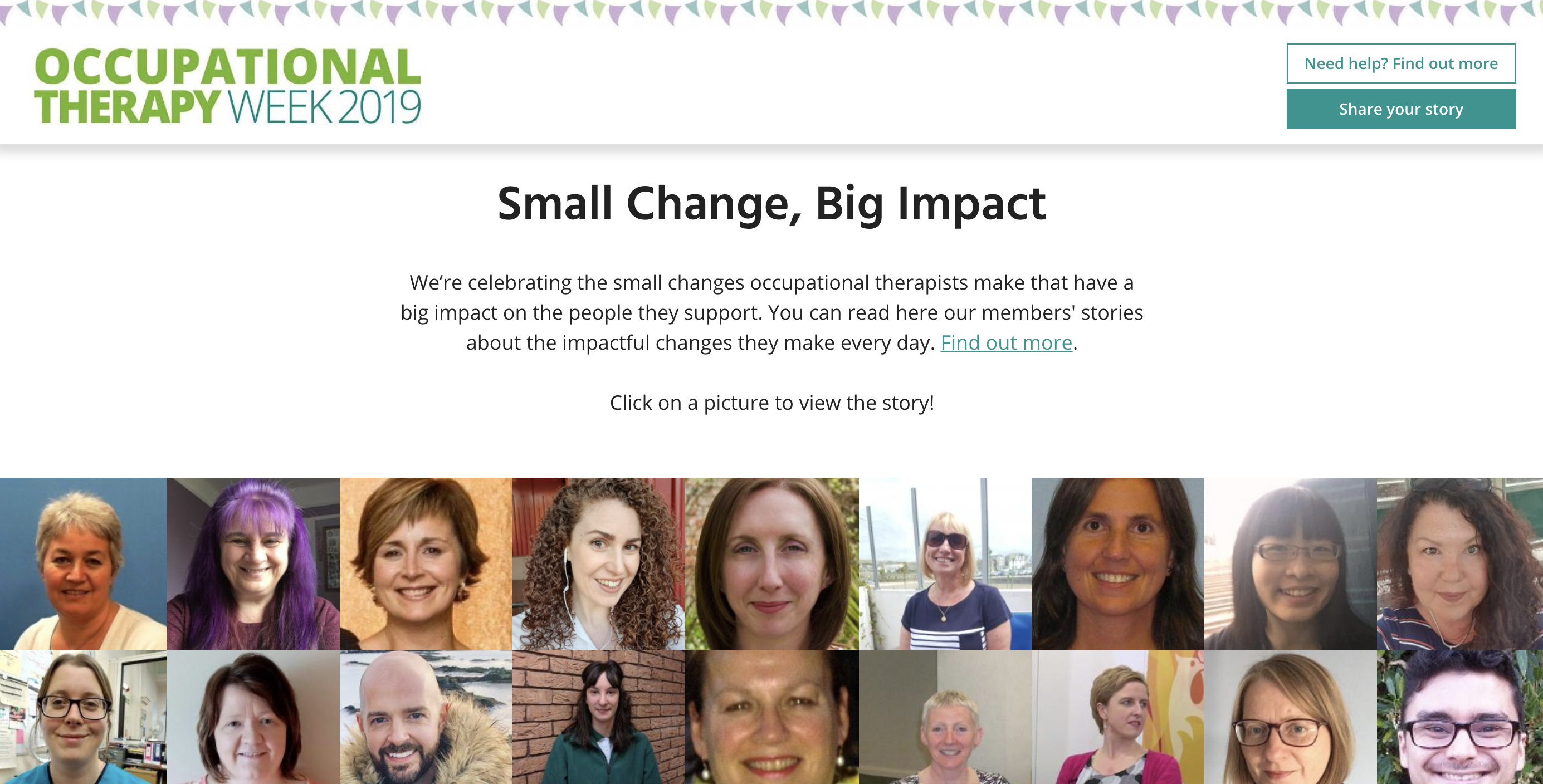 Small Change, Big Impact Occupational Therapists Wall
