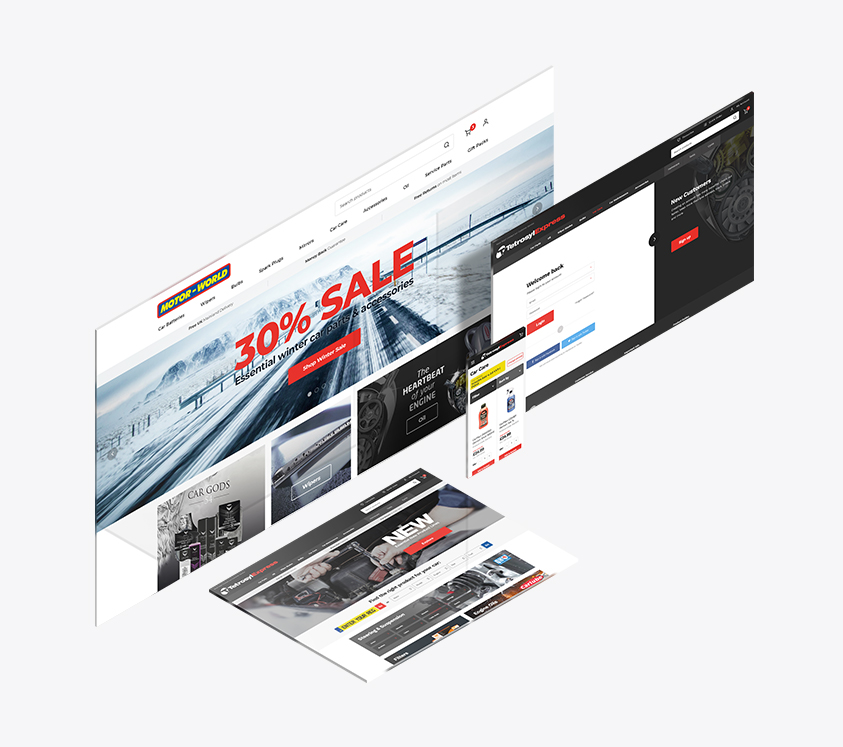 Motor World Website Design Preview