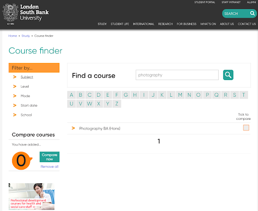 course finder