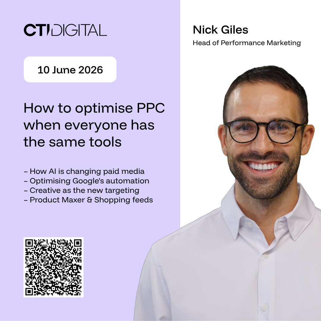 Nick Giles, webinar, How to optimise PPC when everyone has the same tools