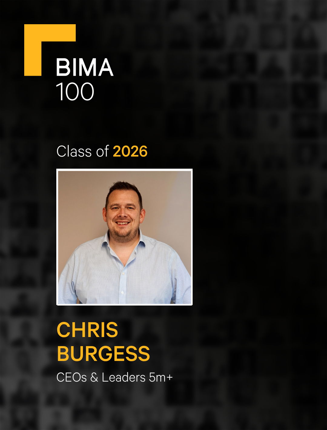 Chris Burgess, BIMA 100 Class of 2026