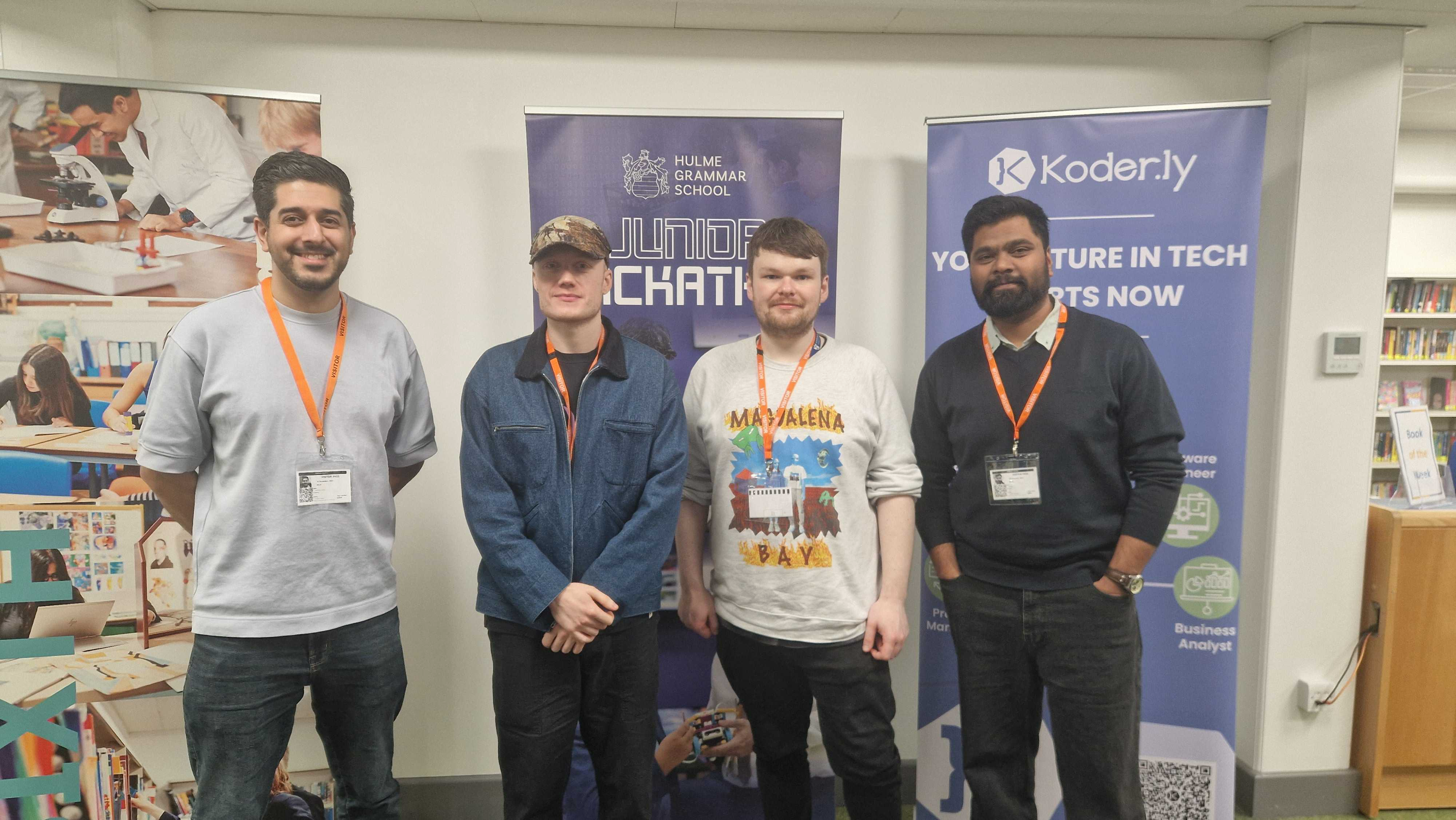 developers and tech leads from CTI Digital take part in the Hulme Grammar Junior Hackathon